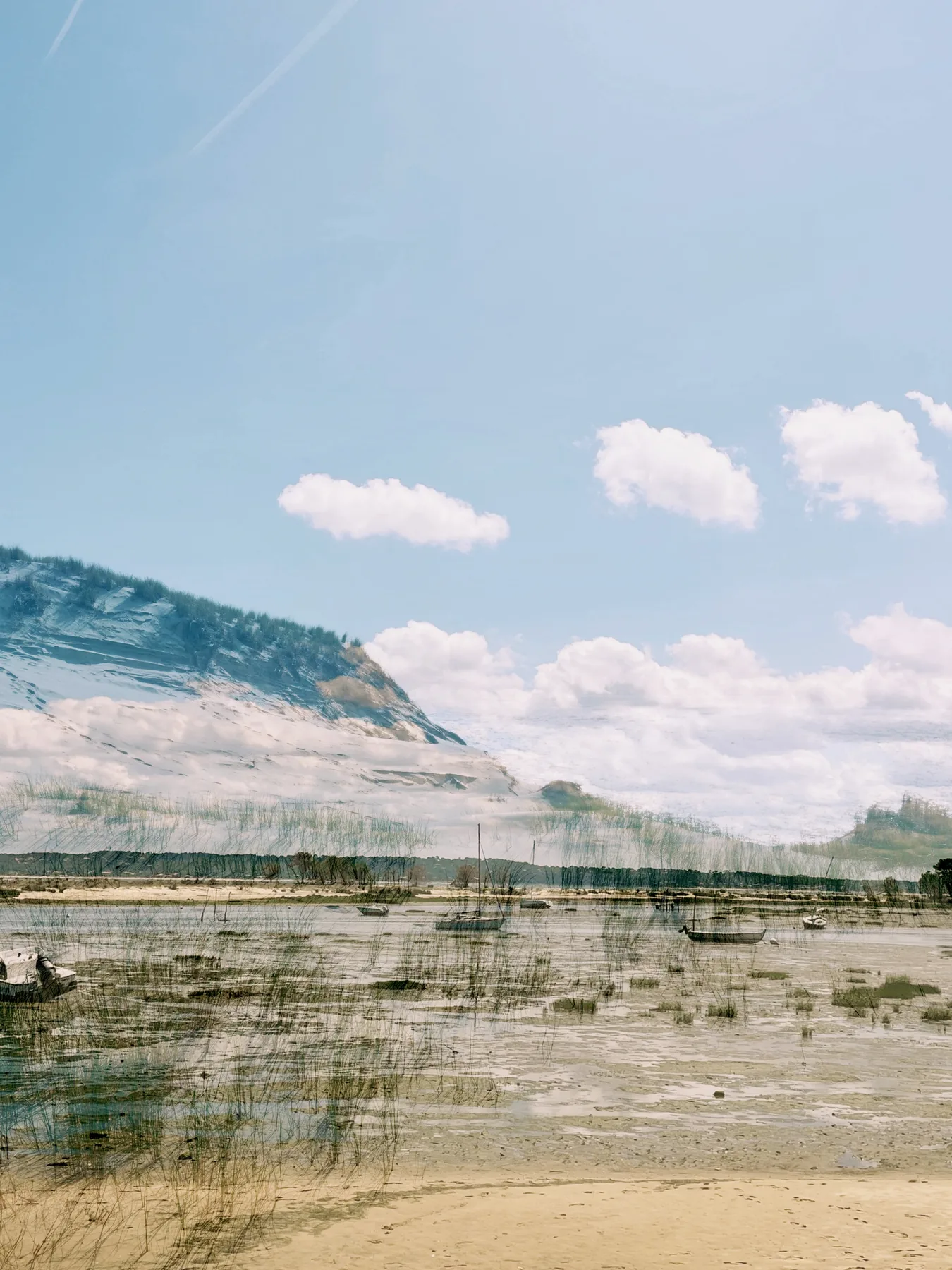 L'Estran, double exposure by Capucine Frecciani, Bassin d'Arcachon series