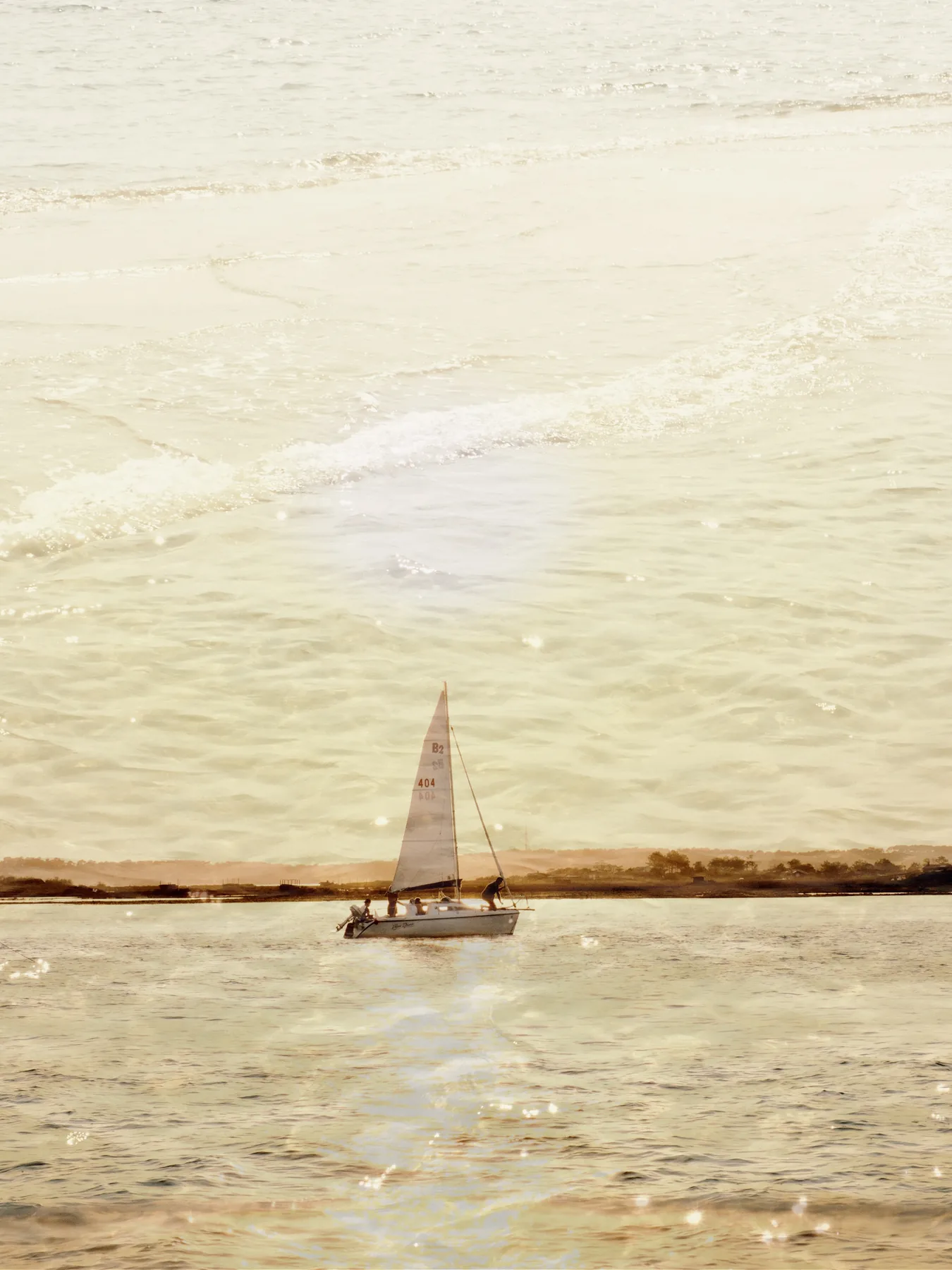 Sillage, double exposure by Capucine Frecciani, Bassin d'Arcachon series