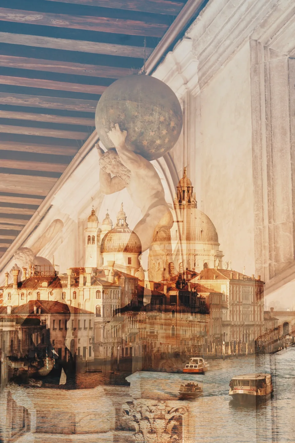 Atlas, double exposure by Capucine Frecciani, Venice series